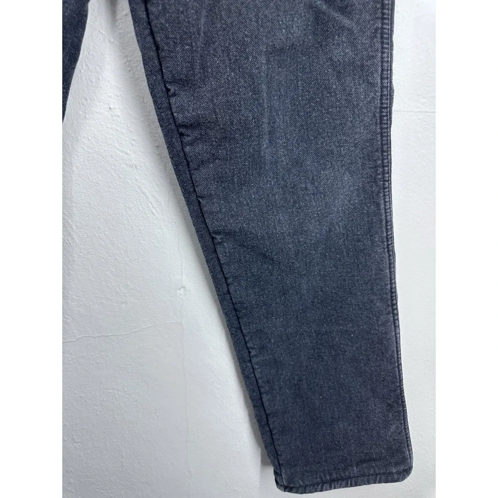 Lands' End Mens Fleece Lined Jeans 28x30 Thermal Black Denim Straight Leg